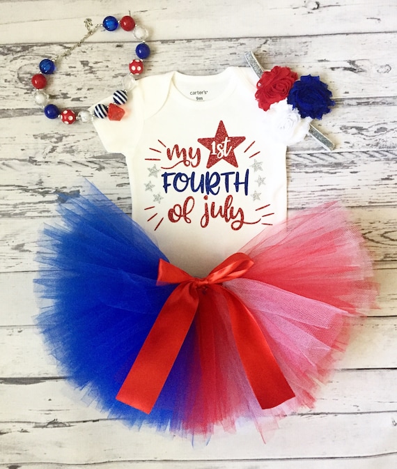 Baby Girl 4th of July Tutu Outfit, Baby Girl 1st 4th of July