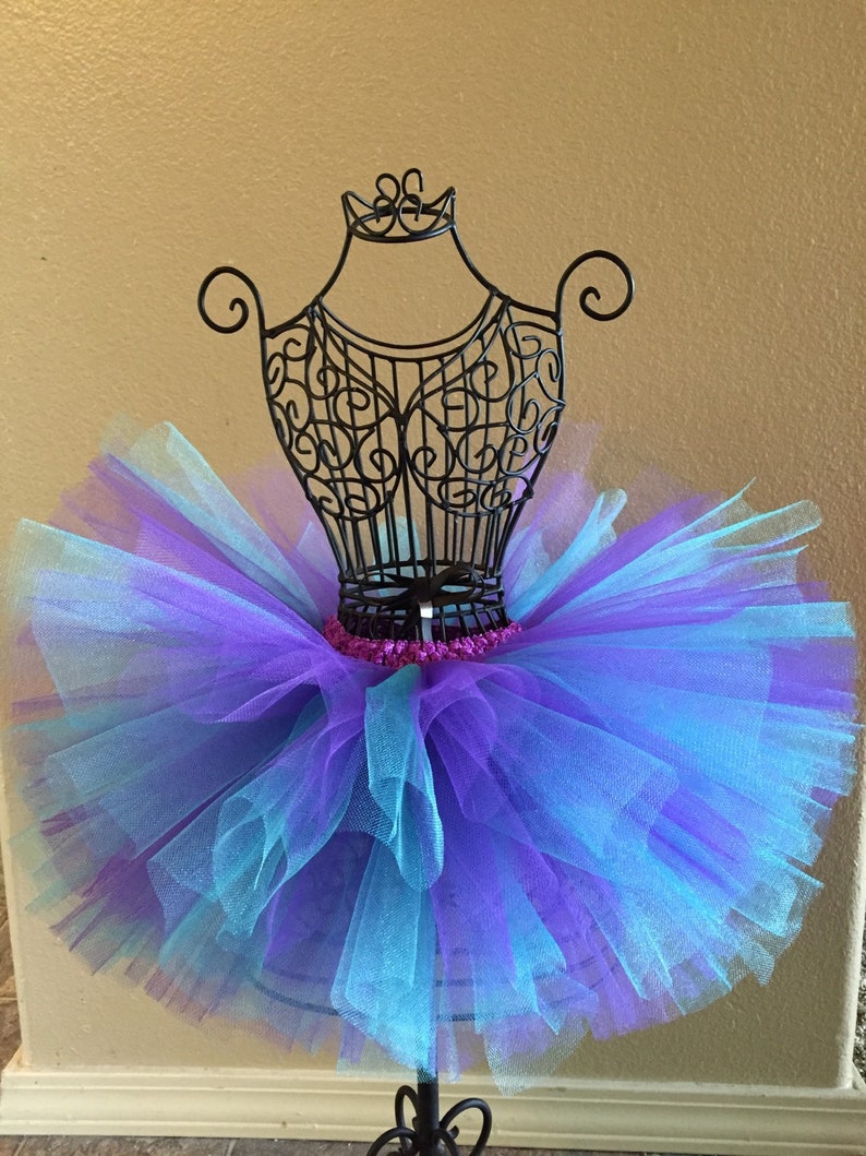 Aqua Purple Tutu Baby Tutu Frozen Tutu Toddler Tutu Mermaid Tutu Birthday Tutu Dance Tutu Bubble Guppies Tutu Purple and Aqua Tutu Newborn image 5