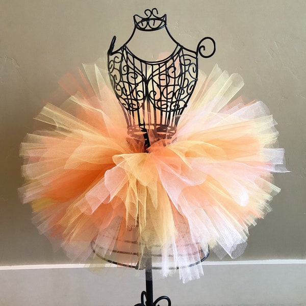 Candy Corn Tutu Light Pink Orange Yellow Halloween Fall Tutu Full Baby Tutu Infant Tutu Toddler Tutu Newborn Pumpkin Tutu Candy Corn