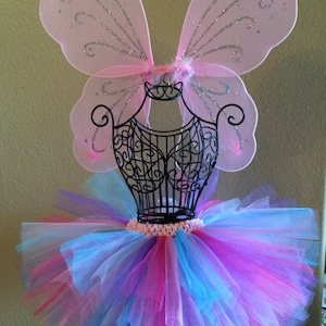 Fairy Set, Fairy Tutu, Fairy Wings, Butterfly Wings, Birthday Fairy Set, Baby Tutu, Toddler Tutu, Colorful Tutu, Birthday Tutu