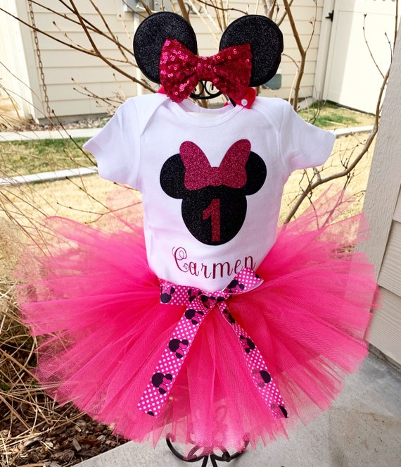 Minnie muis verjaardag outfit Kleding Meisjeskleding Tops & T-shirts 