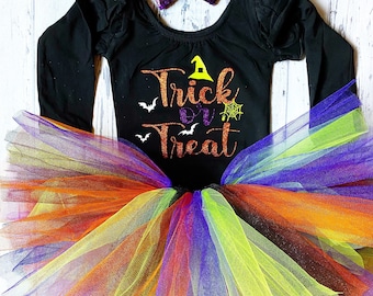 Halloween Süßes oder Saures Trikot Hexe Outfit Tutu Baby Mädchen Hexe Tutu Kleinkind Mädchen Hexe Tutu Halloween Outfit Halloween Rock lime grün