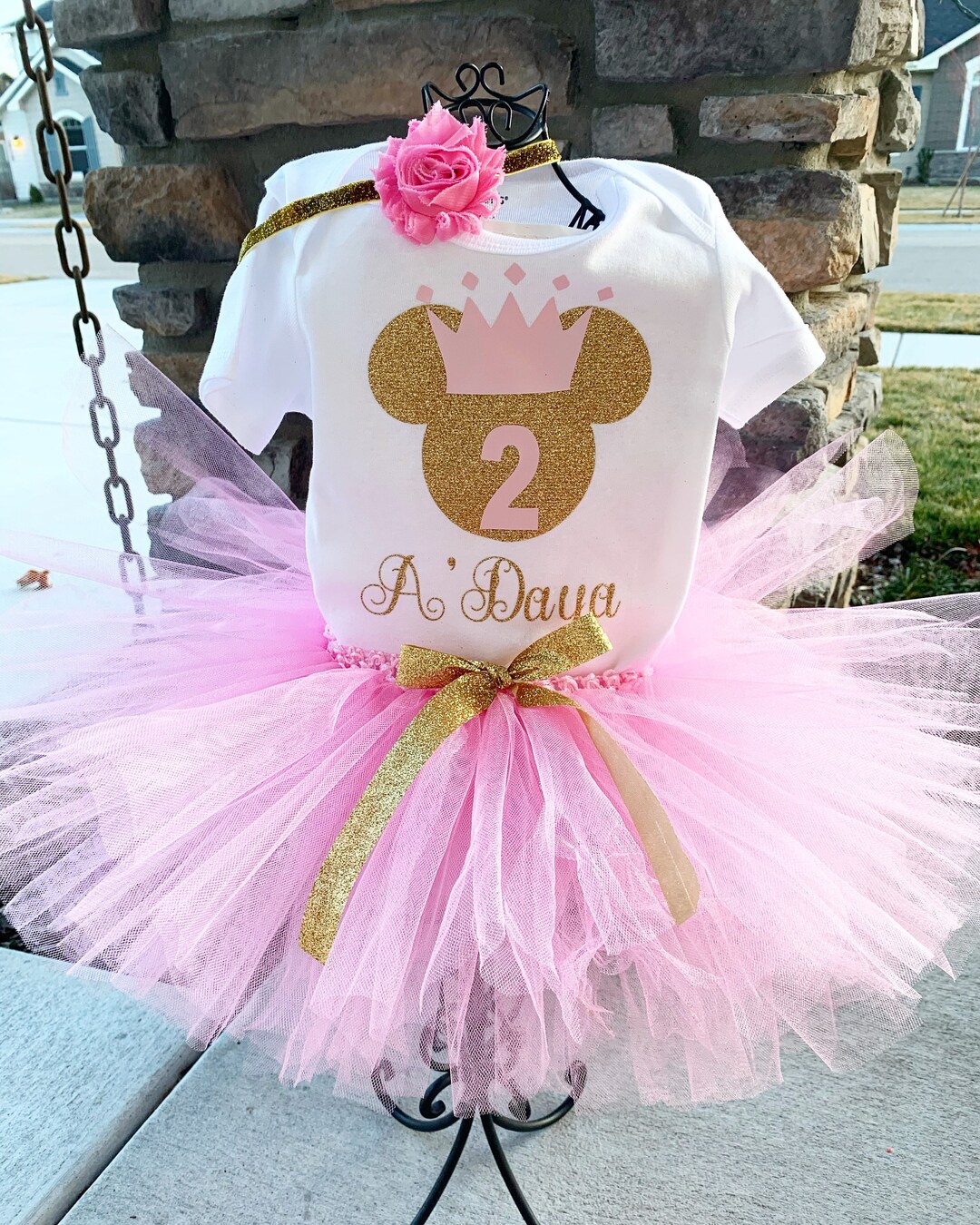 Minnie Mouse dress- Minnie Mouse tutu dress-Minnie Mouse costume-Minni –  Pink Toes & Hair Bows