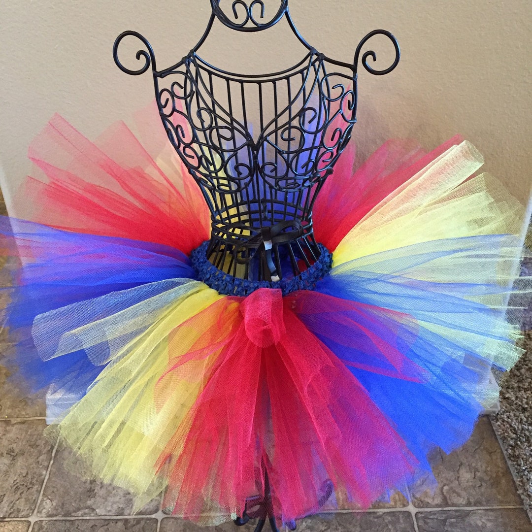 Red Blue and Yellow Tutu, Baby Tutu, Infant Tutu, Toddler Tutu, Newborn