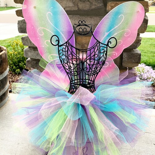 Pink Tutu With Pink Butterfly Wings Fairy Outfit Fairy Tutu - Etsy