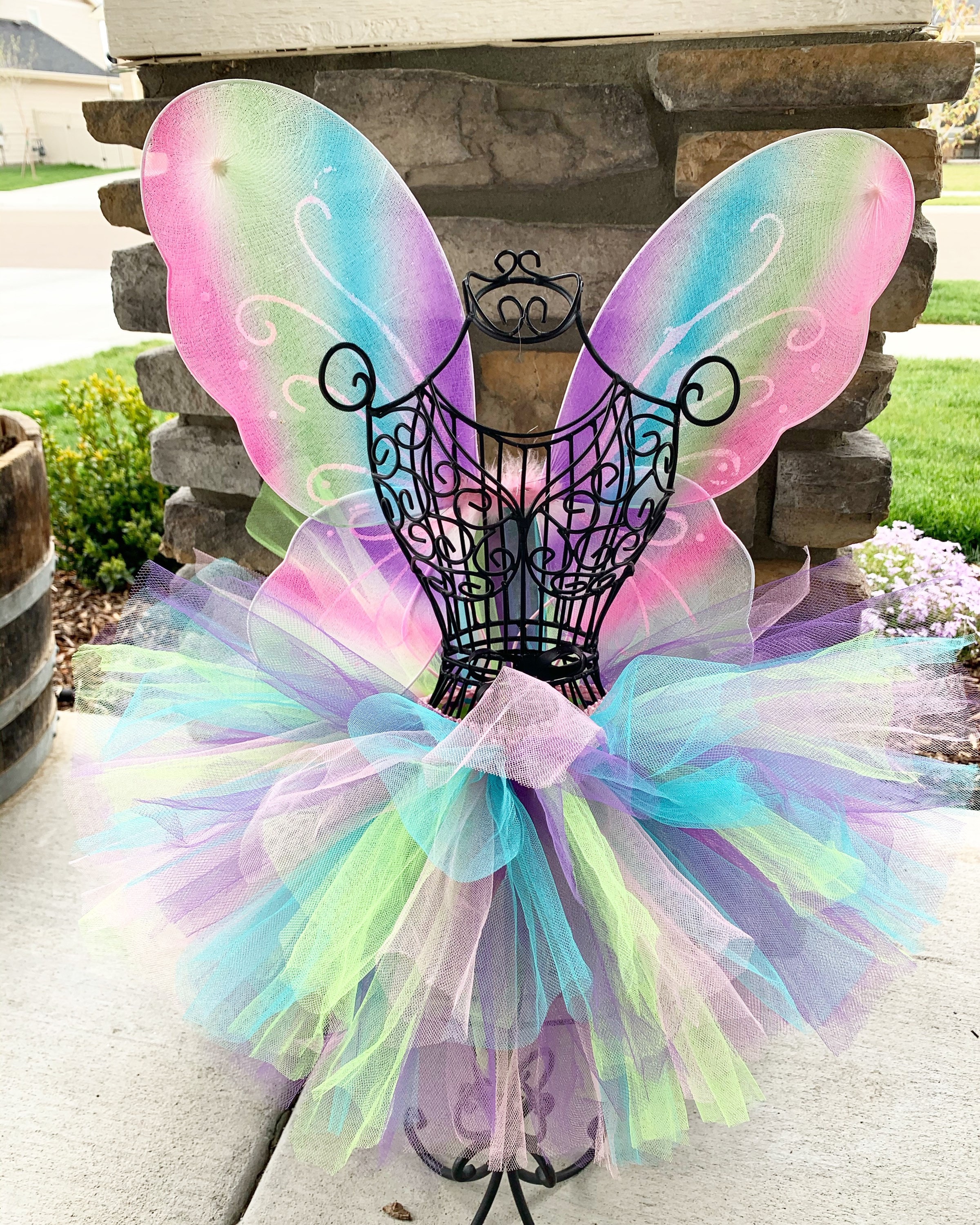 お歳暮 時期 Butterfly Rainbow With Tutu Rainbow Wings Fairy Outfit Fairy その他