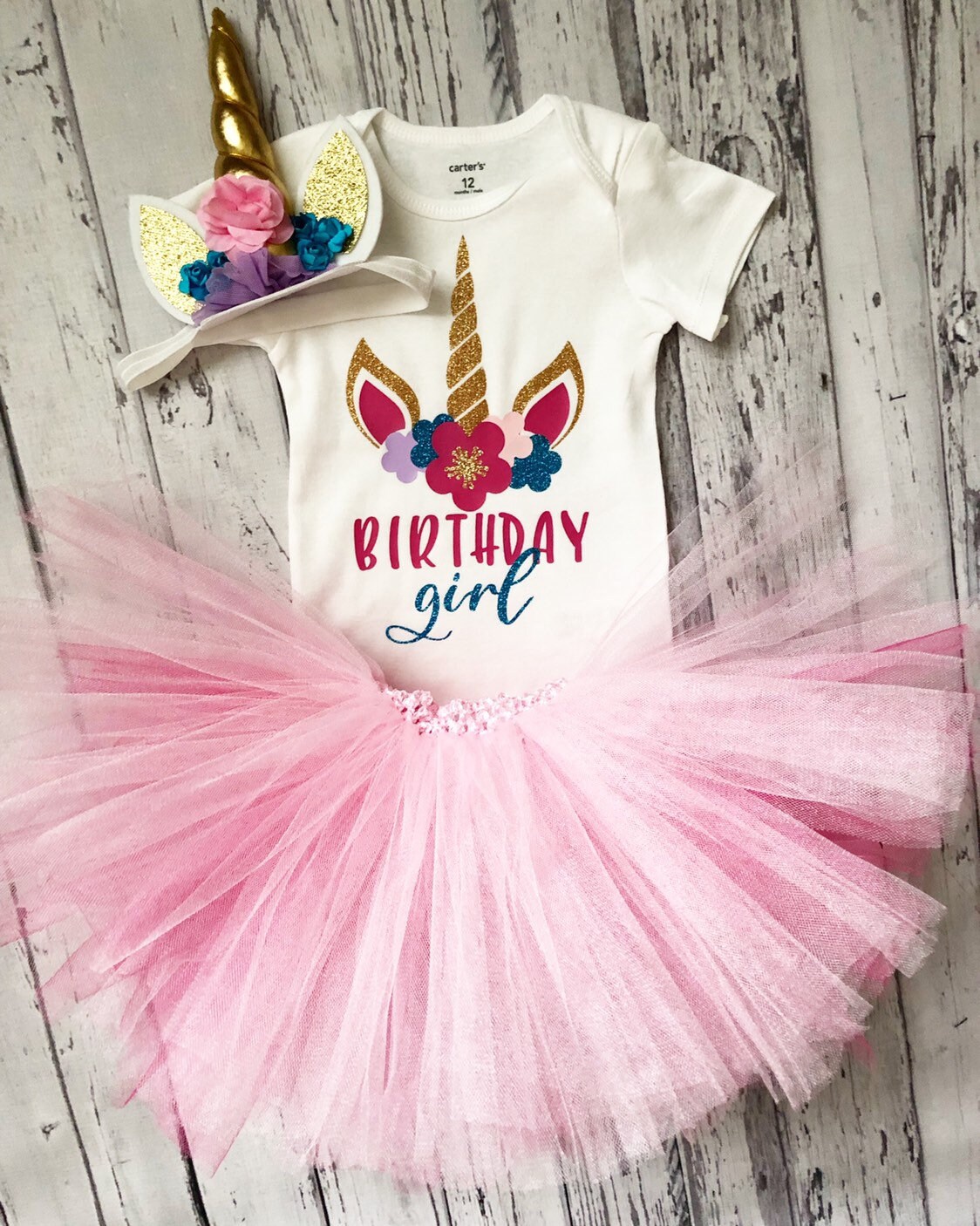 First birthday unicorn outfit best sale girl