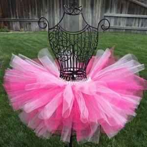 Baby Girl Hot Pink Tutu Barbie Inspired Tutu Newborn Tutu Pink Tutu Toddler Tutu Birthday Tutu Princess Tutu Pink Minnie Mouse Tutu Skirt image 3