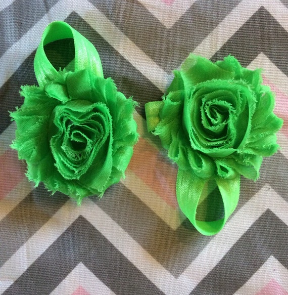 bright green sandals