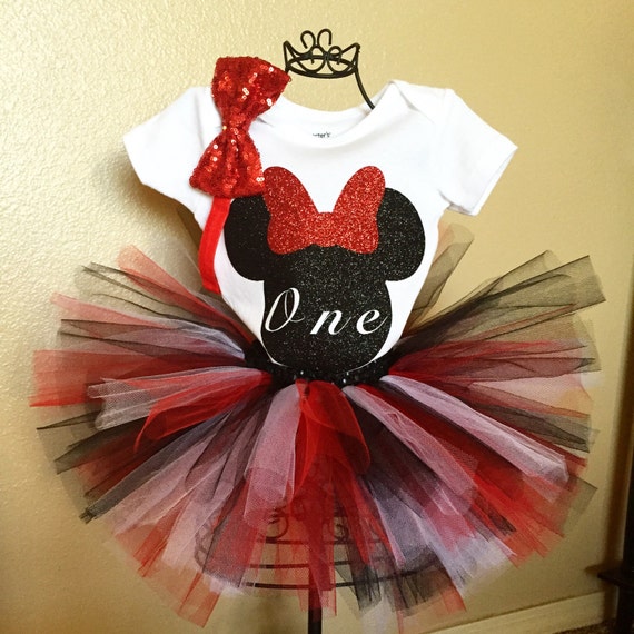Ensemble Tutu Et Body Minnie Mouse Pour 1er Anniversaire Fille - Neuf Avec étiquettes - Fête Thème Disney