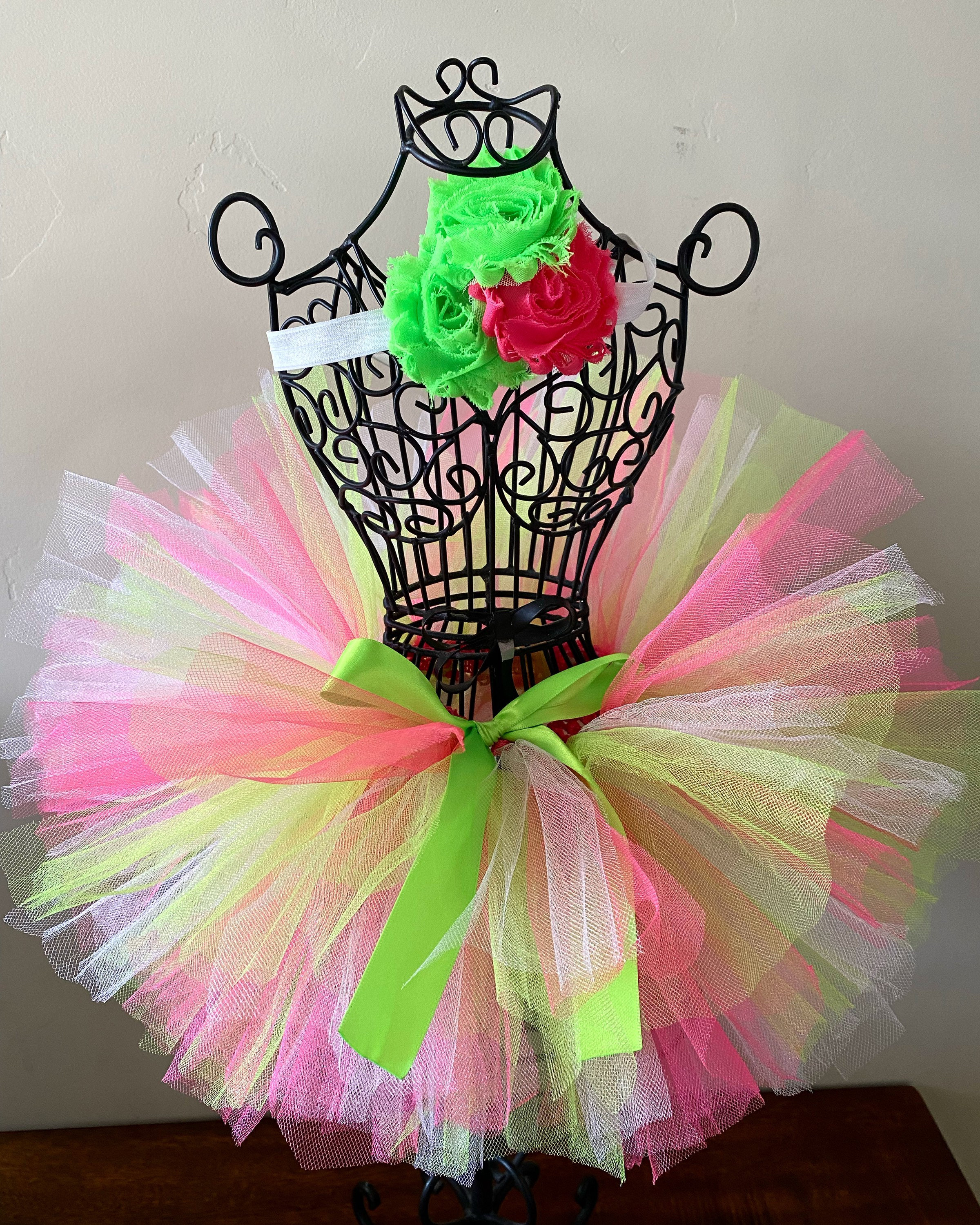 Pink and Green Tutu 2t