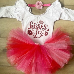 Baby Girl Valentines Day Outfit Red and Pink Tutu Valentines Tutu 1st Valentines Day Outfit First Valentines Shirt Baby Girl Outfit Vday