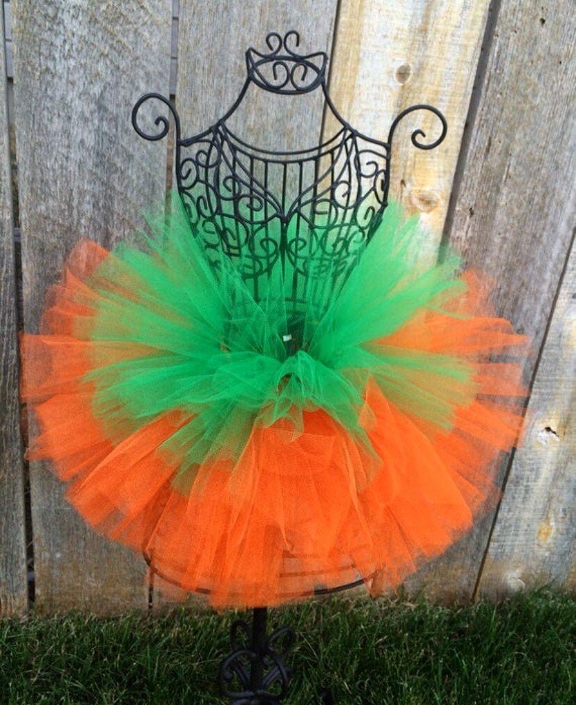 CahcyElilk Women's Pumpkin Tutu Skirt - Brown & Orange 6-Layer Tulle Skirt For Halloween, Running, Parties, Large