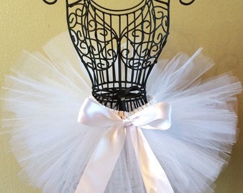 White Tutu White Dance Tutu White Flower Girl Tutu Ghost Costume Tutu Halloween Tutu Holiday Tutu Winter Tutu Baby Girl Tutu Newborn Tutu