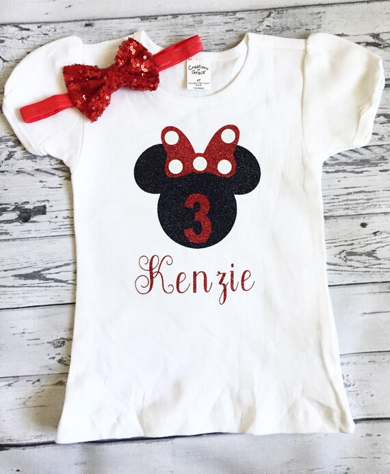 minnie mouse 3rd birthday shirt