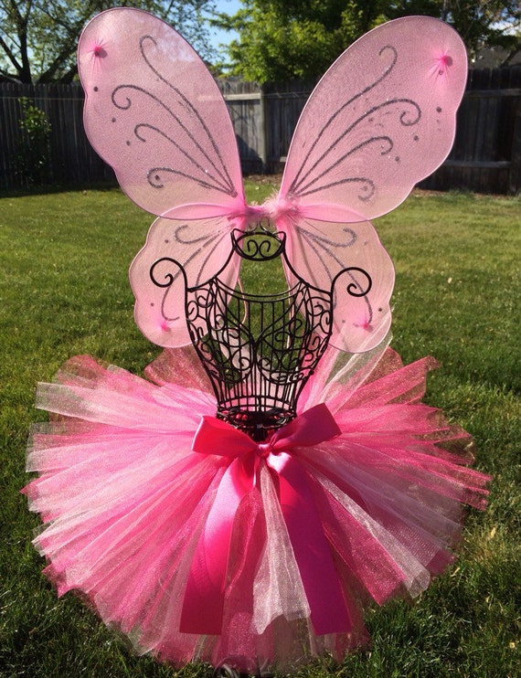Pink Tutu With Pink Butterfly Wings Fairy Outfit Fairy Tutu - Etsy