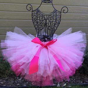 Pink Ombre Tutu, Pink Baby Tutu, Hot Pink Tutu, Light Pink Tutu, Infant Tutu, Newborn Tutu, Baby Tutu, Toddler Tutu, Birthday Tutu Full Tutu image 5