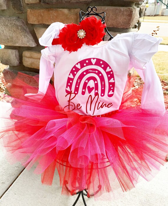 Baby Girl Valentines Day Outfit Red and Pink Tutu Valentines Tutu