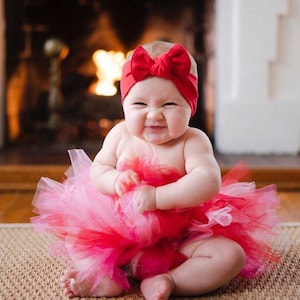 Valentine Tutu, Pink and Red Tutu, Baby Tutu, Infant Tutu, Toddler Tutu, Newborn Tutu, Pink Tutu, Red Tutu, Holiday Tutu, Birthday Tutu image 1