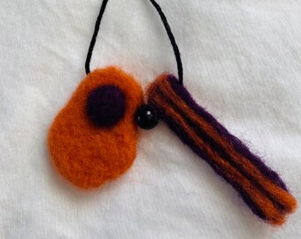 Spooky Breakfast Felted Ornament