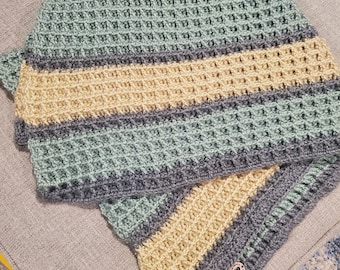 Custom Waffle Stitch Baby Blanket - Personalized Coziness for Your Little One