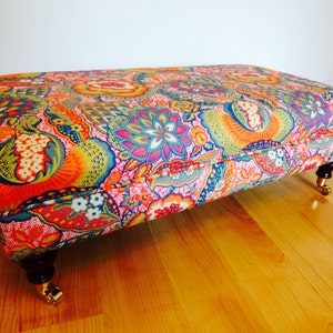 Luxury Handmade Upholstered Footstool/Coffee Table In Your Own Fabric