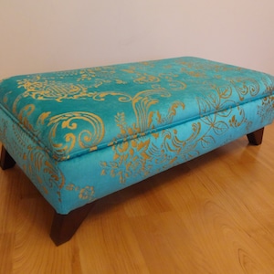 Luxury Handmade Upholstered Storage Footstool/Ottoman/Coffee Table - Made In YOUR OWN FABRIC