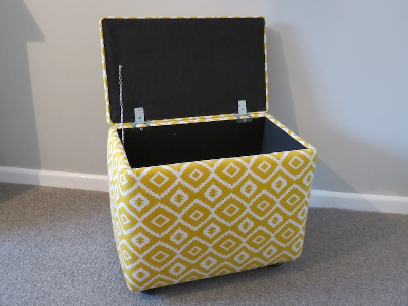 Handmade Upholstered Dressing Table Storage Stool Ottoman Etsy UK