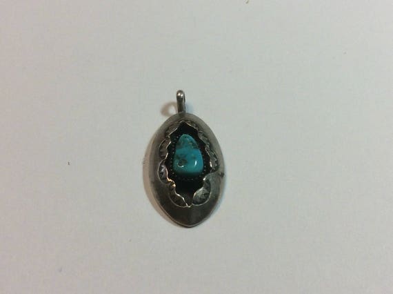 Native American Signed Turquoise Pendant South We… - image 7
