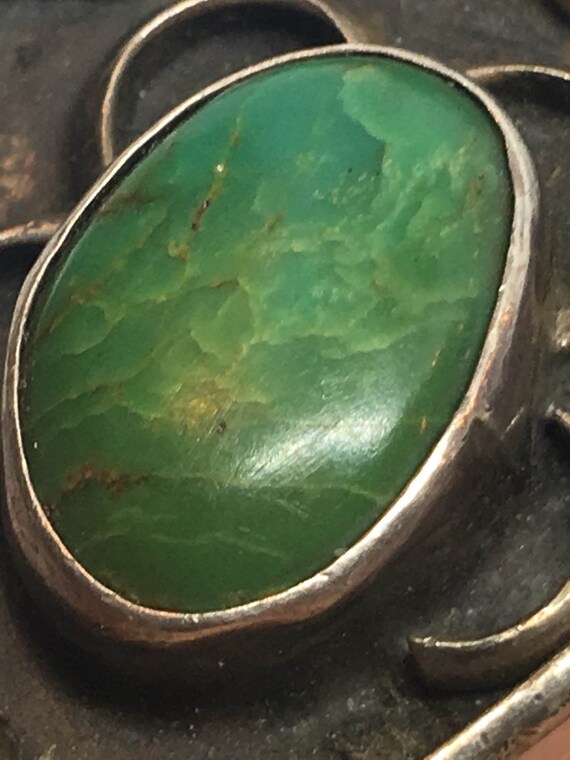 Pawn Native American Modernist Turquoise Silver R… - image 8