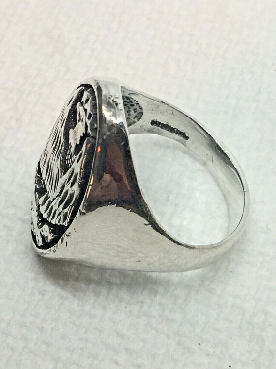 American Eagle Ring signed Sterling Silver 925 Si… - image 6