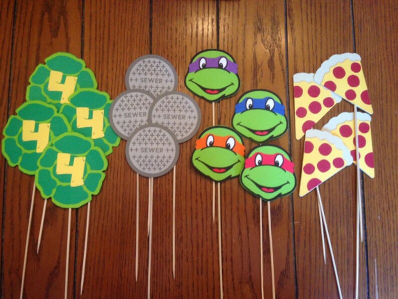 Tmnt Centerpiece Teenage Mutant Ninja Turtle Centerpiece 16 Etsy