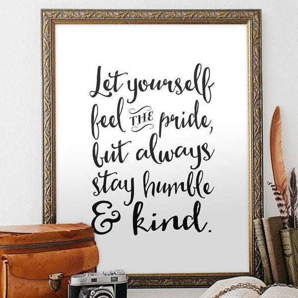 Be Kind Quote Wall Art – Modern Black and White Typography Printable for Nursery, Kids Room, or Home Office Decor