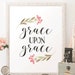 Printable Art Grace Upon Grace Printable Scripture Print Watercolor ...