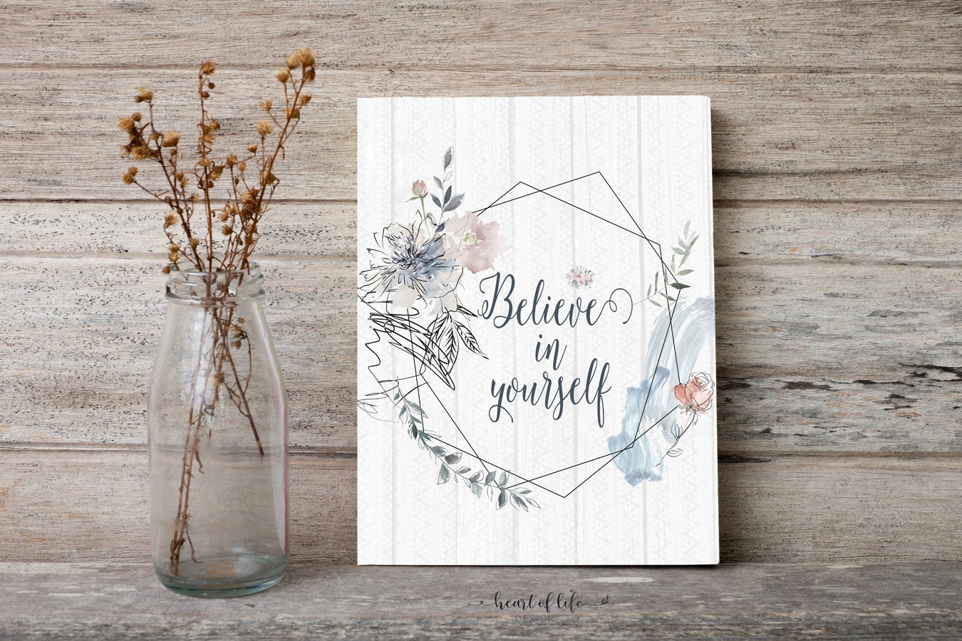 Blush Pink and Blue Nursery Wall Art Instant Download Quote Etsy