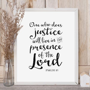 Psalm 15 Bible Verse Wall Art – Faith-Inspired Christian Printable – Gentle Scripture Download for Home or Gift
