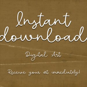 a brown background with the words instant download