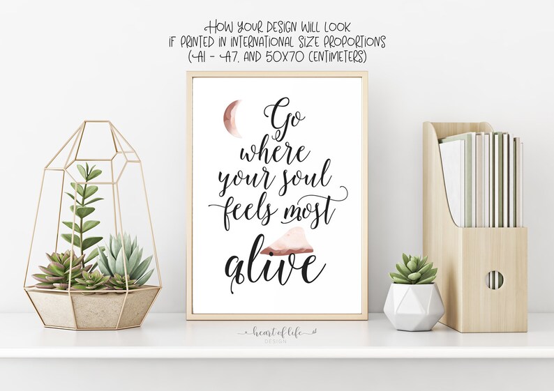 Zen Quote Wall Art Printable Wall Art Soul Quote Yoga | Etsy