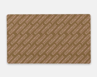 Diagonal Stripes Desk Mat OR Mouse Pad Minimal Pink and Brown Desk Protector, Gift for Boss Office, Among The Fields Collection