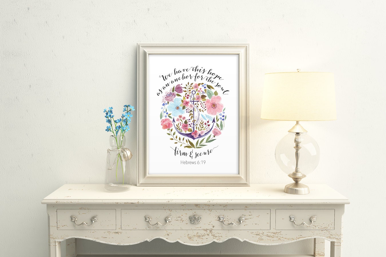 Hebrews 6 19 Printable Bible Verse Wall Art Hope Anchors the Soul Verse ...