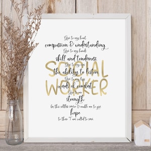 Printable Social Worker Quote Gift for Social Worker Motivational Quote for Social Worker Graduate Gift Last Minute Gift Idea for