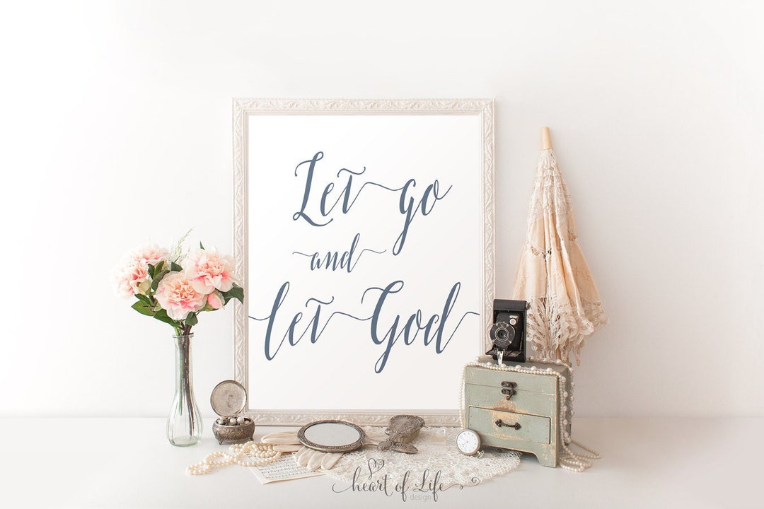 Let Go and Let God Scripture Wall Art – Printable Bible Verse for ...