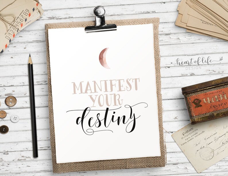 Quote Printable Minimal Art Manifest Your Destiny Print - Etsy