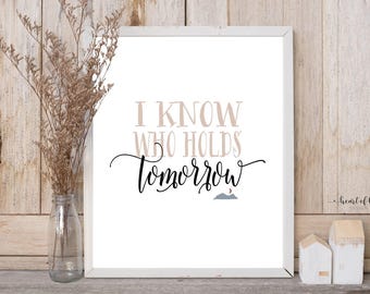 Faith Mountain Scene Print: Christian Bible Verse Wall Art (Digital Download)