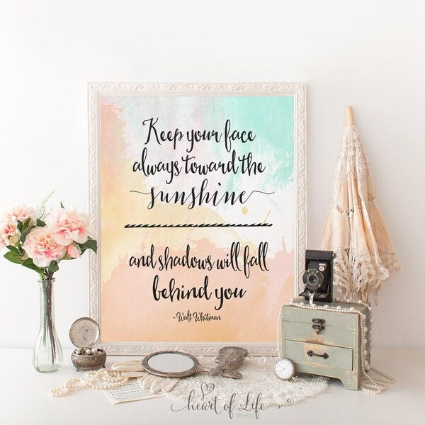 Walt Whitman Quote Print: Inspirational Wall Art (Digital Download)