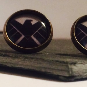 Handmade: S.H.I.E.L.D - studs/clip-ons/cufflinks - 3 FOR 2 OFFER (Promo code in description!)
