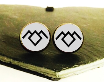 3 FOR 2 OFFER (Promo code in description!) ~ Twin Peaks (Style 2) - studs/clip-ons/cufflinks/badge