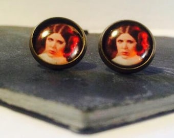 Princess Leia Cufflinks Carrie fisher star wars cufflinks handmade in the UK 