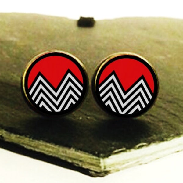 3 FOR 2 OFFER (Promo code in description!) ~ Twin Peaks (Style 4) - studs/clip-ons/cufflinks/badge