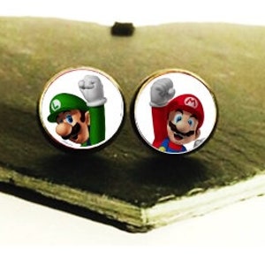 Handmade: Super Mario Bros - Ohrringe/Manschettenknöpfe/Badge/Haarspangen - 3 FÜR 2 ANGEBOT (Promo-Code in der Beschreibung!)